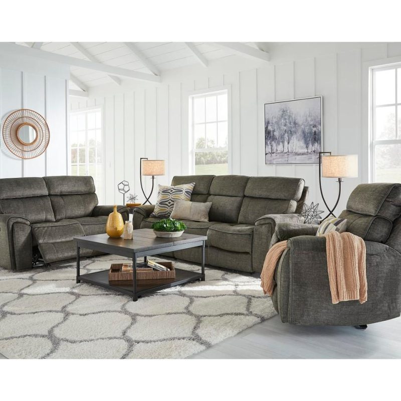 Loveseats |  Riverdale P2 Reclining Loveseat Gray Living Room Furniture Gray