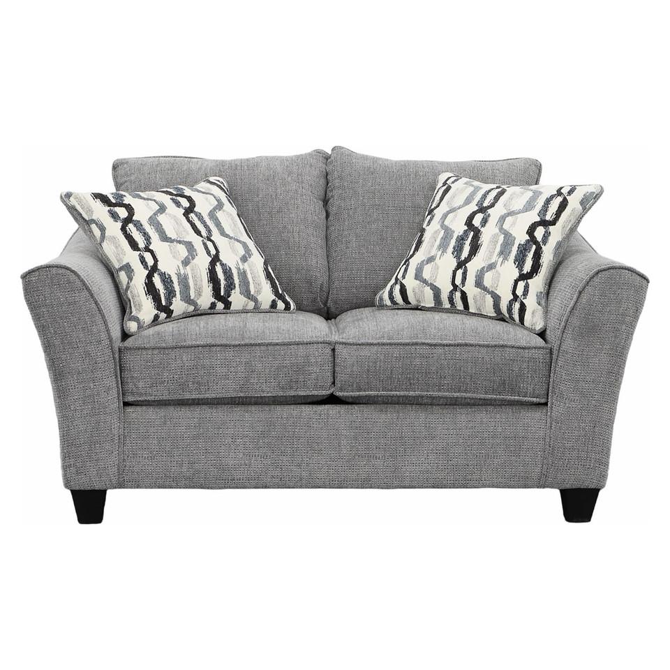 Loveseats |  Riviera Loveseat Gray Living Room Furniture Gray