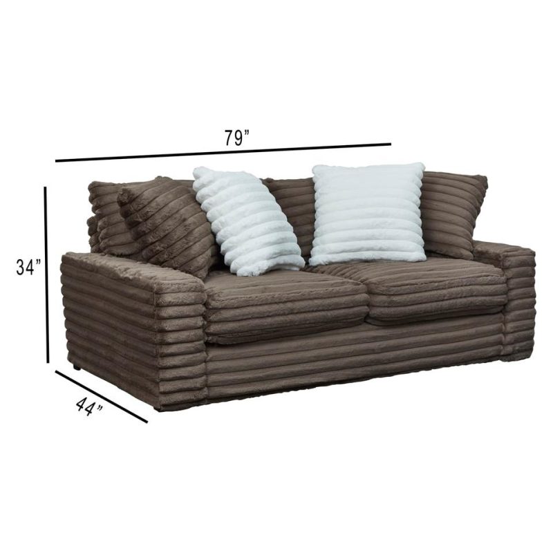 Loveseats |  Serene Chocolate Loveseat Brown Living Room Furniture Brown