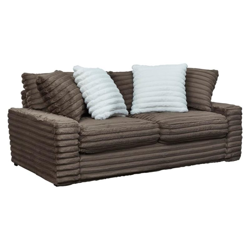 Loveseats |  Serene Chocolate Loveseat Brown Living Room Furniture Brown