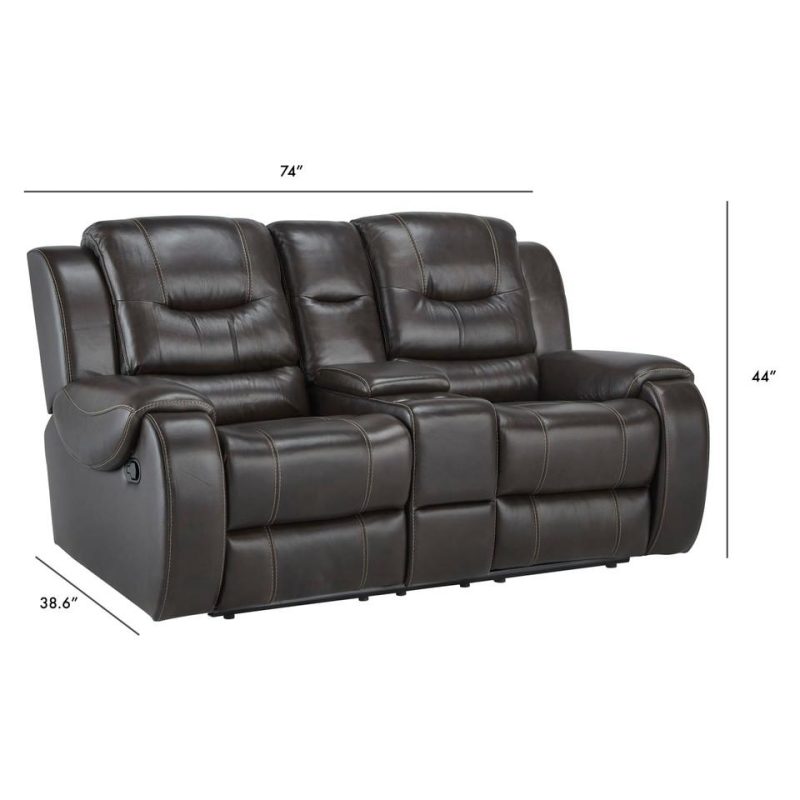 Loveseats |  Titan Elite Reclining Loveseat – Chocolate Living Room Furniture Loveseats