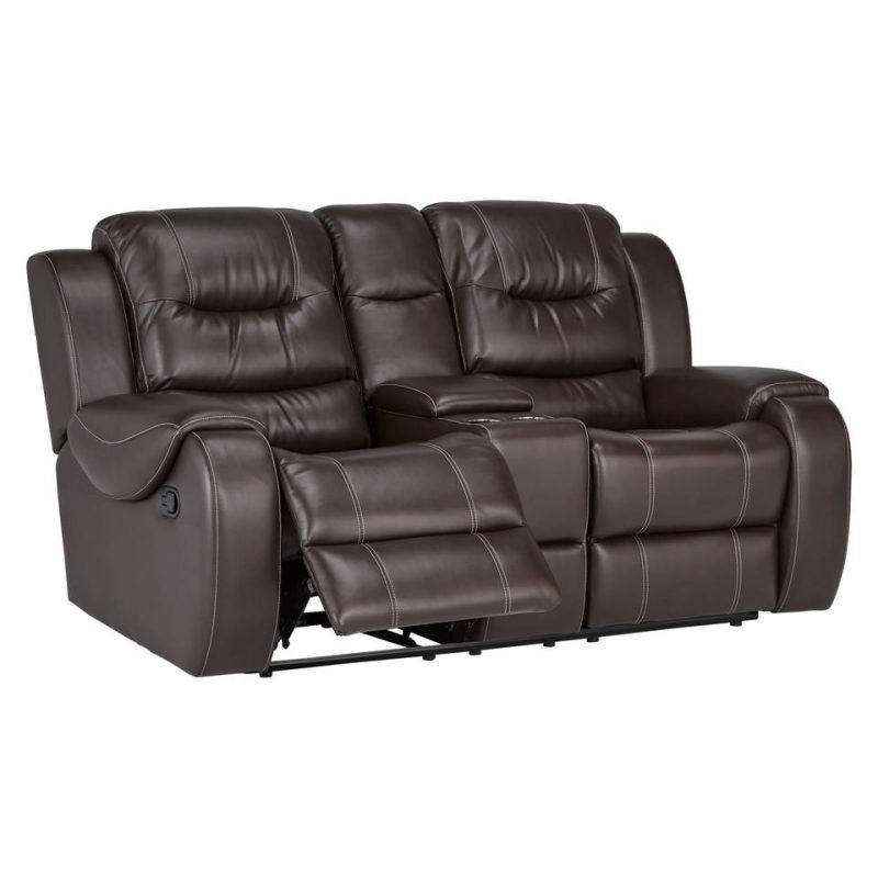 Loveseats |  Titan Reclining Loveseat – Chocolate Brown Living Room Furniture Brown