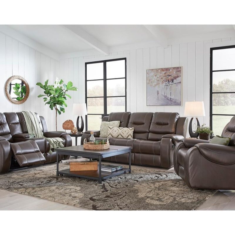 Loveseats |  Titan Reclining Loveseat – Chocolate Brown Living Room Furniture Brown