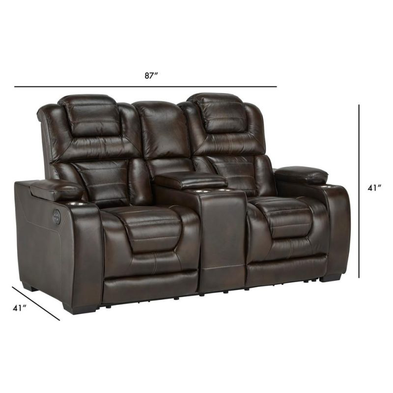 Loveseats |  Titanium Elite Power Plus Reclining Loveseat Living Room Furniture Loveseats