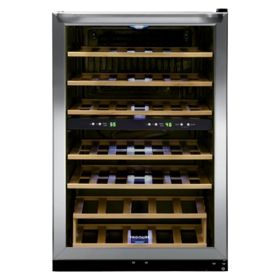 Mini Refrigerators |  Frigidaire 45 Bottle Two-Zone Wine Cooler Stainless Steel Mini Refrigerators Mini Refrigerators