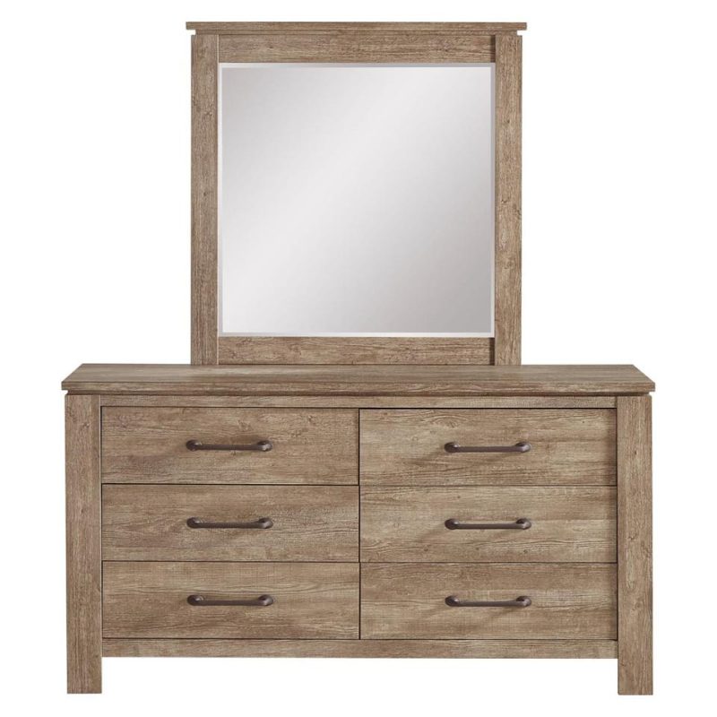 Mirrors |  Adorna Collection Mirror Brown Bedroom Furniture Brown