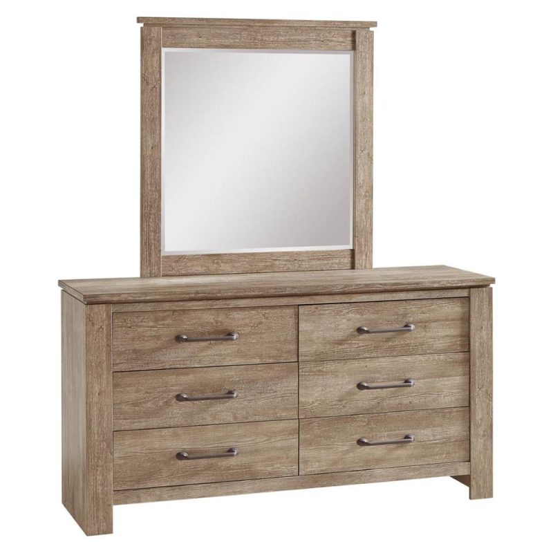 Mirrors |  Adorna Collection Mirror Brown Bedroom Furniture Brown