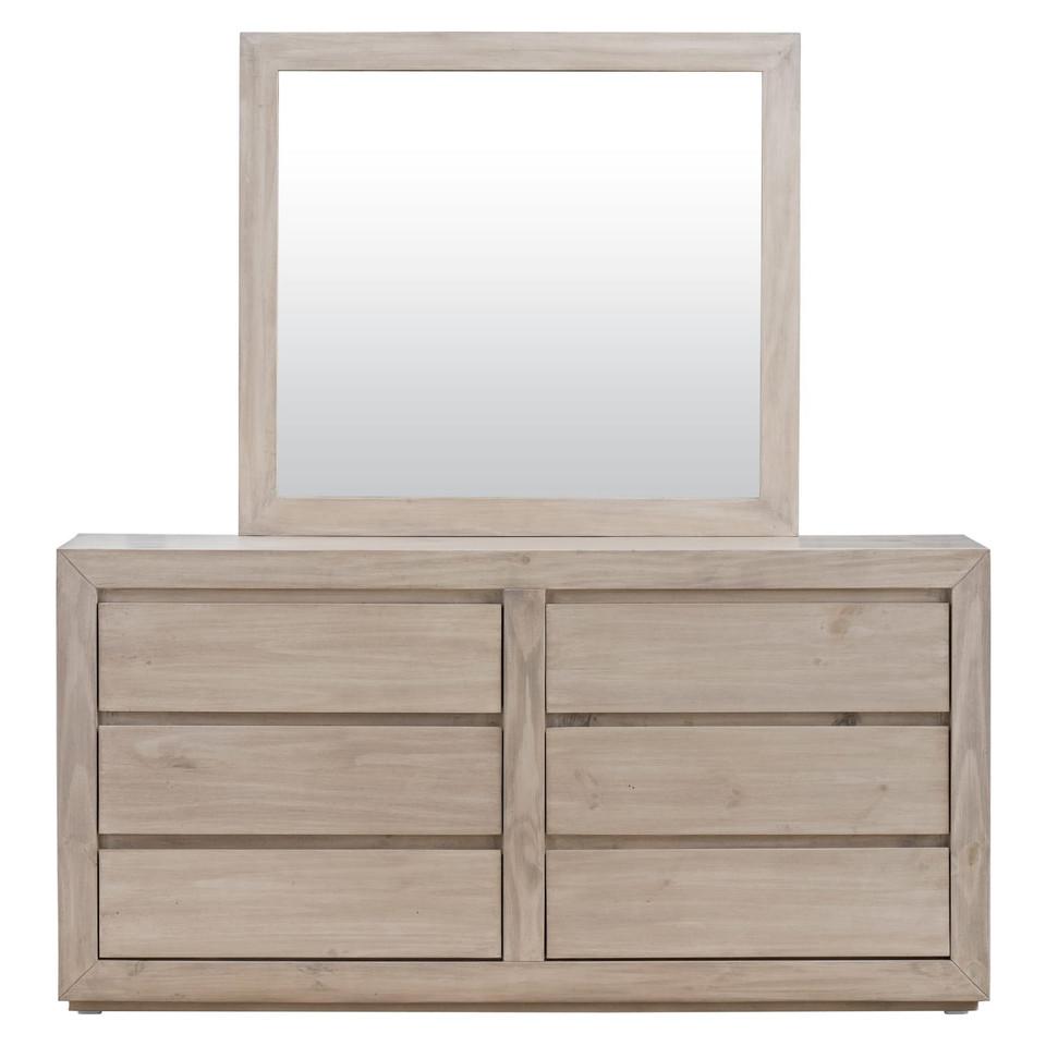 Mirrors |  Adrian Collection Cream Solid Pine Mirror Cream Bedroom Furniture Cream