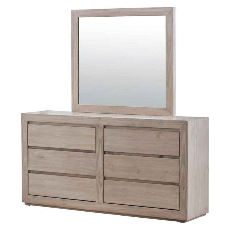 Mirrors |  Adrian Collection Cream Solid Pine Mirror Cream Bedroom Furniture Cream