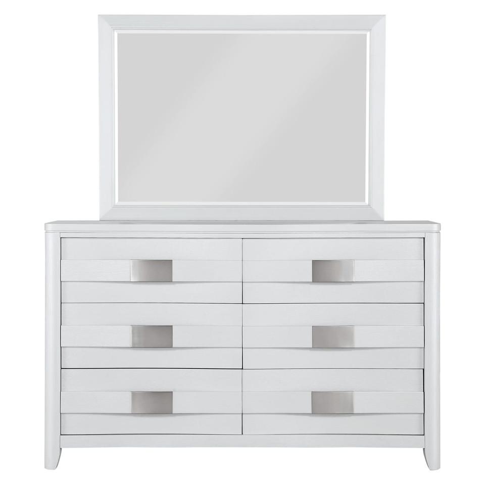 Mirrors |  Dallas White Mirror White Bedroom Furniture Mirrors