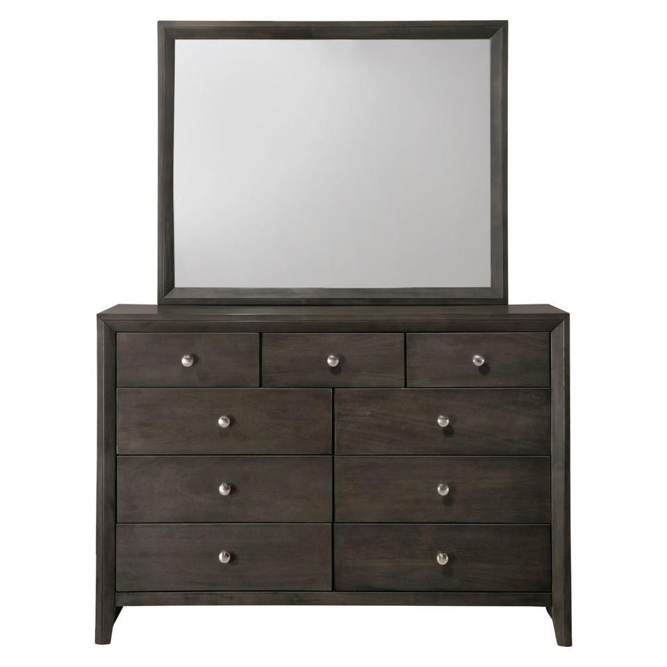 Mirrors |  Everly Collection Mirror Gray Bedroom Furniture Gray