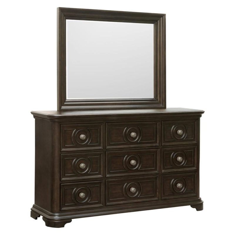 Mirrors |  Jayden Collection Mirror Brown Bedroom Furniture Brown