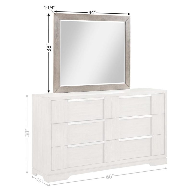 Mirrors |  Kristin Mirror Gray Bedroom Furniture Gray