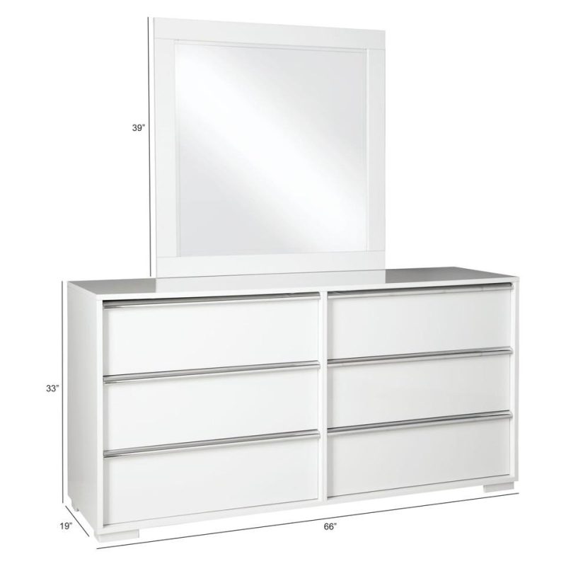 Mirrors |  Lyla Mirror White Bedroom Furniture Mirrors