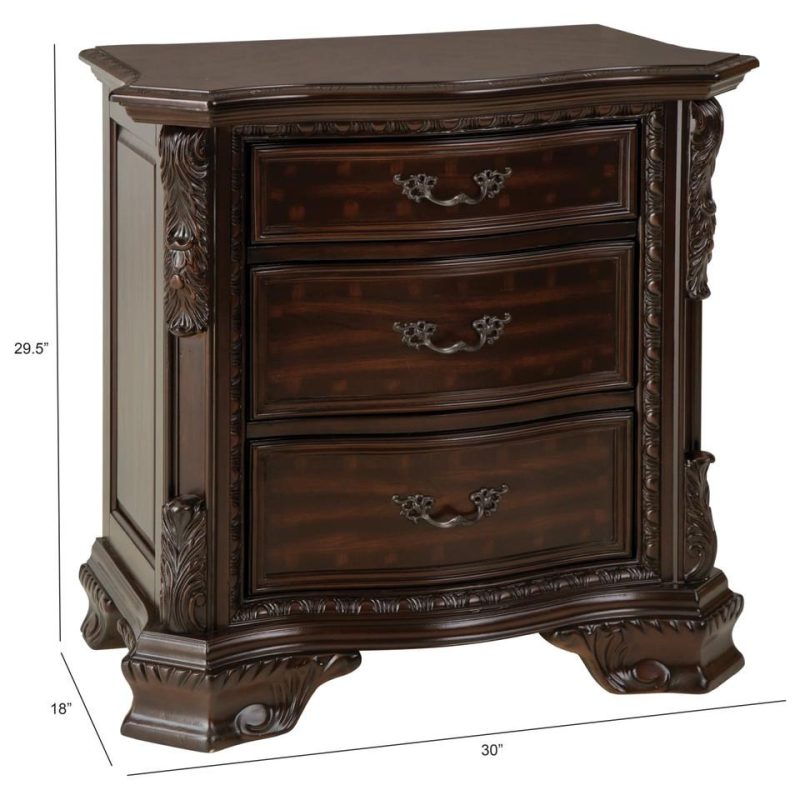 Nightstands |  Alexandria Nightstand Brown Bedroom Furniture Brown