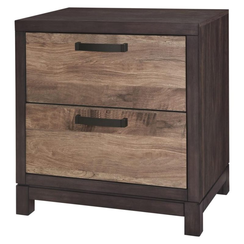 Nightstands |  Frontier Collection Nighstand w/ USB Brown Bedroom Furniture Brown