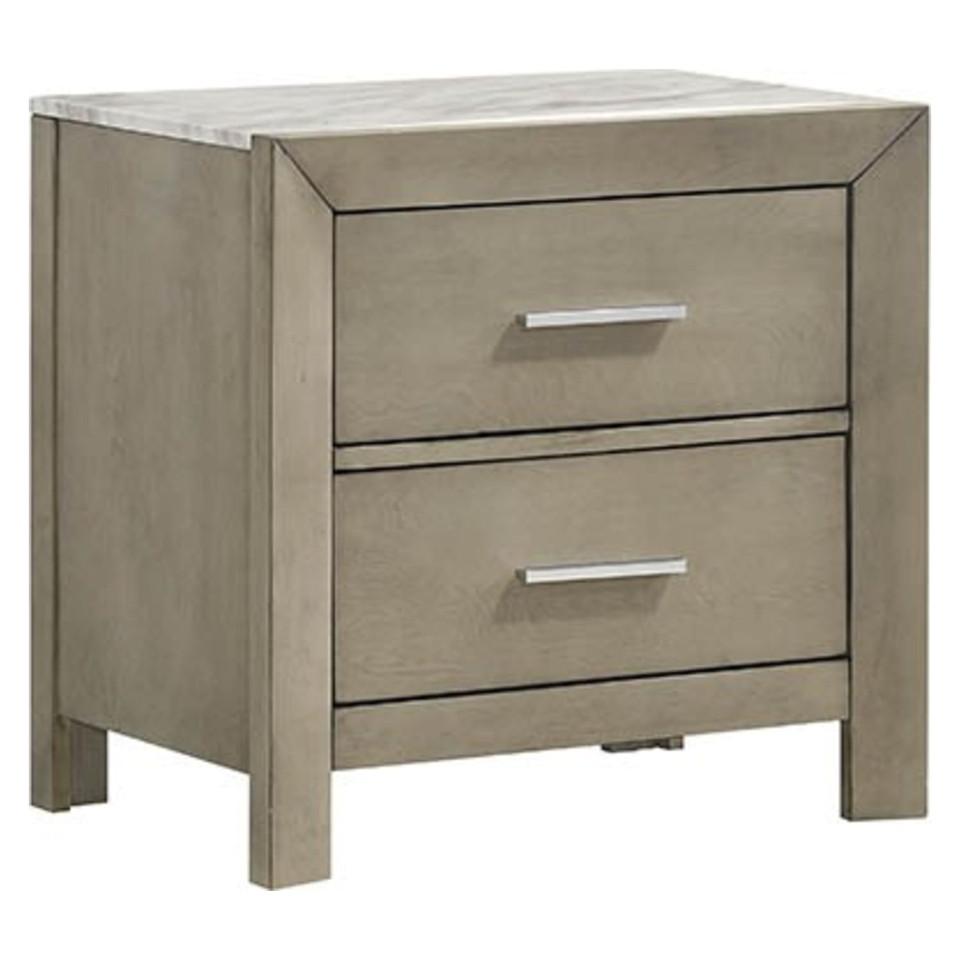 Nightstands |  Sabrina Collection Nightstand Gray Bedroom Furniture Gray