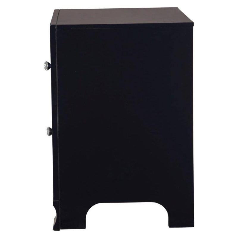 Nightstands |  Sasha Collection Nightstand Black Bedroom Furniture Black