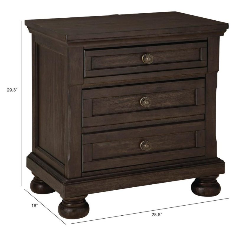 Nightstands |  Spencer Nightstand Brown Bedroom Furniture Brown