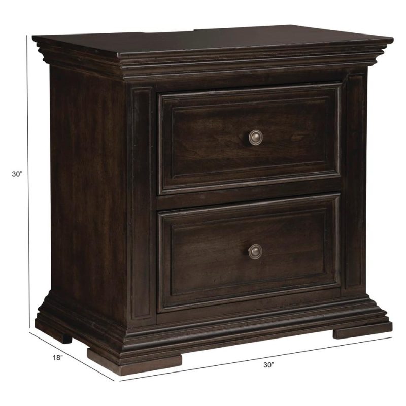 Nightstands |  Summit Collection Nightstand Brown Bedroom Furniture Brown