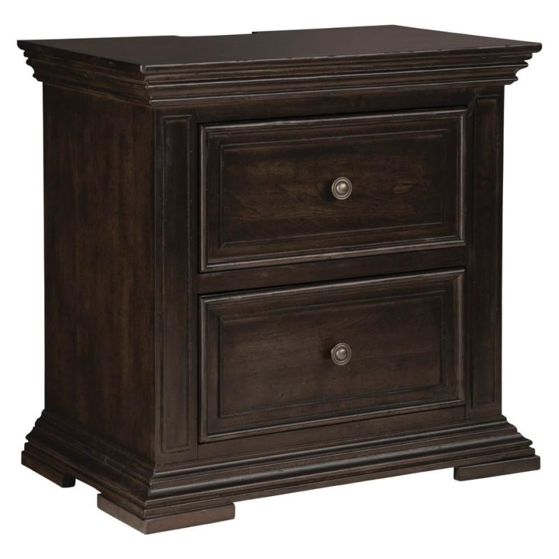 Nightstands |  Summit Collection Nightstand Brown Bedroom Furniture Brown