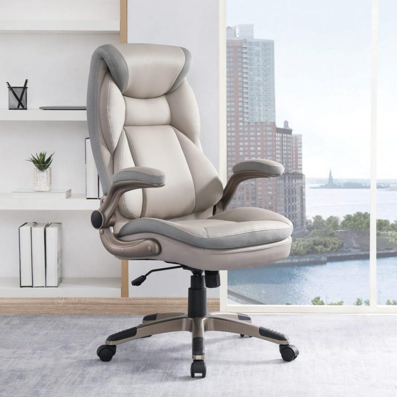 Office Chairs |  Executive High Back Chair – ECH17051EC21 Cream Home Office Furniture Cream