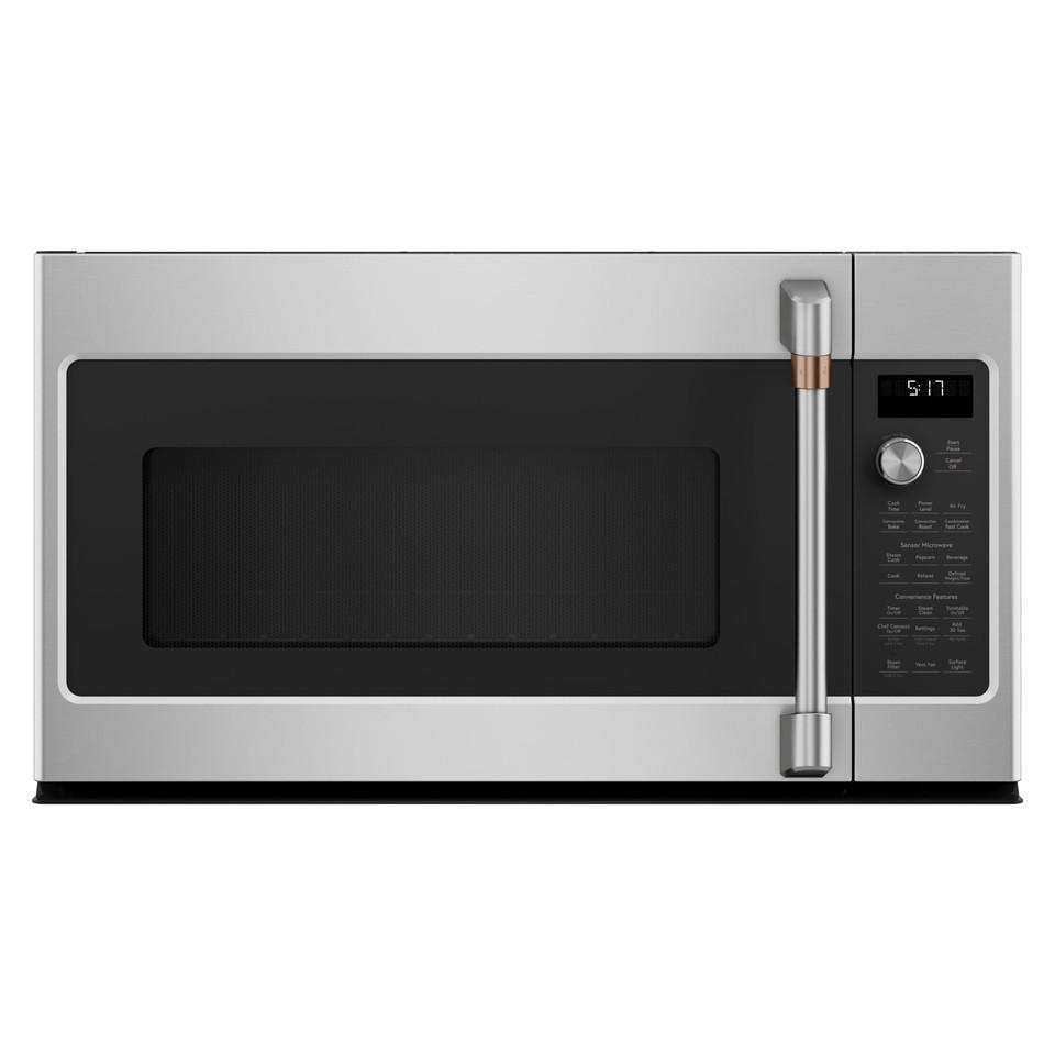 Over The Range Microwaves |  Cafe 1.7 cu. ft. Over the Range Microwave in Stainless Steel with Air Fry – CVM517P2RS1 Stainless Steel Microwaves Over The Range Microwaves