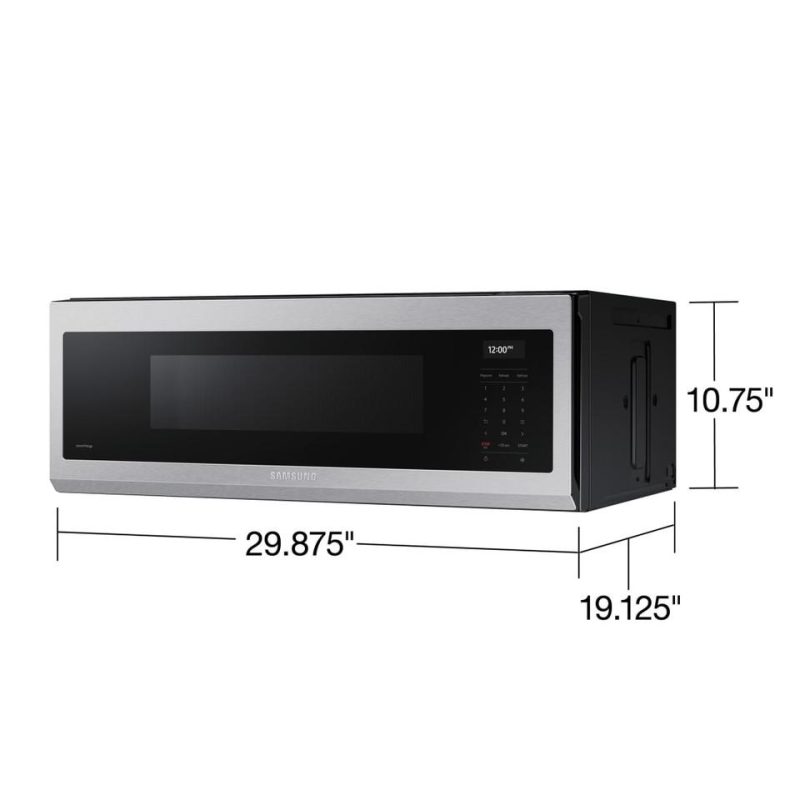 Over The Range Microwaves |  Samsung 1.1 cu. ft. Over-the-Range Microwave w/ 550 cu. ft.M Hood Ventilation, Wi-Fi & Voice Control Stainless Steel Microwaves Over The Range Microwaves