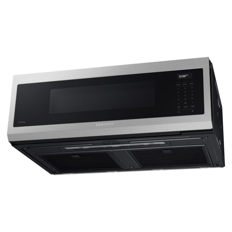 Over The Range Microwaves |  Samsung 1.1 cu. ft. Over-the-Range Microwave w/ 550 cu. ft.M Hood Ventilation, Wi-Fi & Voice Control Stainless Steel Microwaves Over The Range Microwaves