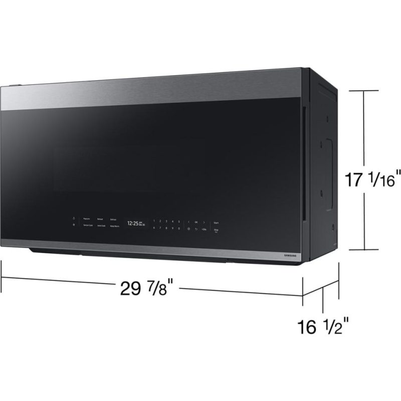 Over The Range Microwaves |  Samsung Bespoke Smart 2.1 cu. ft. Over-the-Range Microwave with Auto Connectivity & LCD Display – ME21DG6700SR Stainless Steel Microwaves Over The Range Microwaves