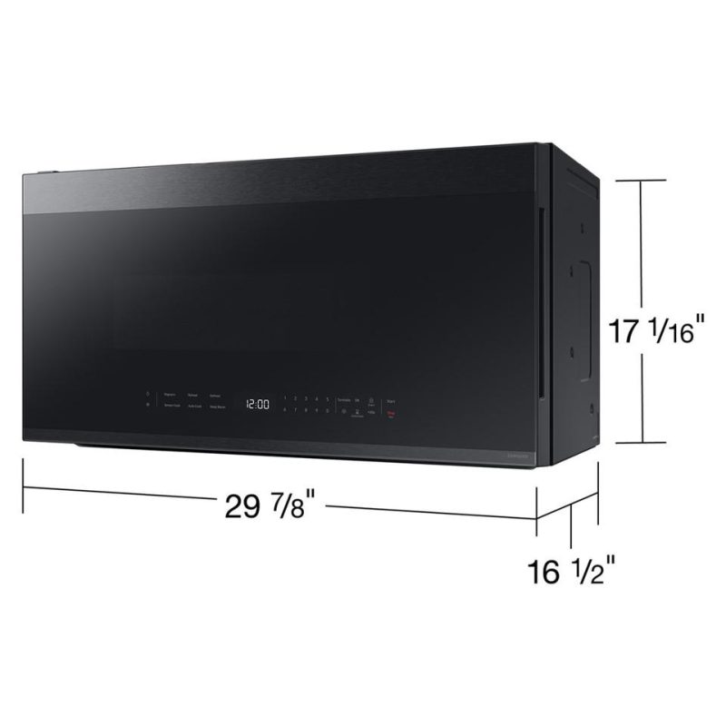 Over The Range Microwaves |  Samsung Bespoke Smart 2.1 cu. ft. Over-the-Range Microwave with Auto Connectivity & SmartThings Cooking – ME21DG6500MT Black Microwaves Black