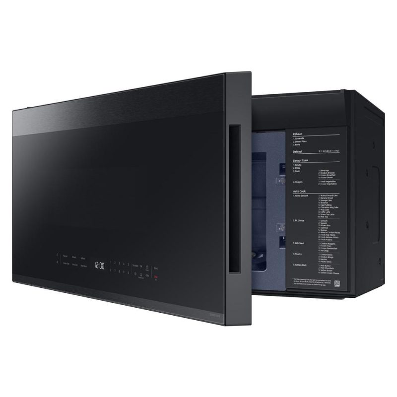 Over The Range Microwaves |  Samsung Bespoke Smart 2.1 cu. ft. Over-the-Range Microwave with Auto Connectivity & SmartThings Cooking – ME21DG6500MT Black Microwaves Black