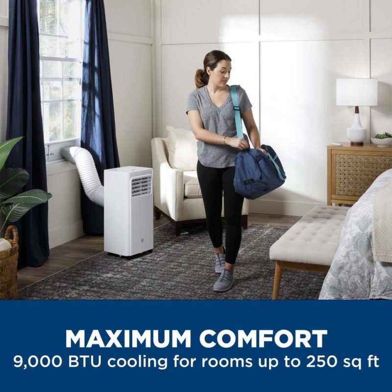 Portable Air Conditioners |  GE® 9,000 BTU Portable Air Conditioner for Small Rooms up to 250 sq ft. (6,250 BTU SACC) White Air Conditioners Portable Air Conditioners