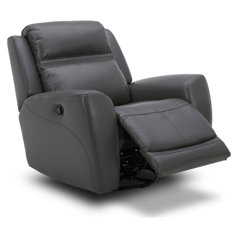 Recliners |  Felix Swivel Recliner Gray Living Room Furniture Gray