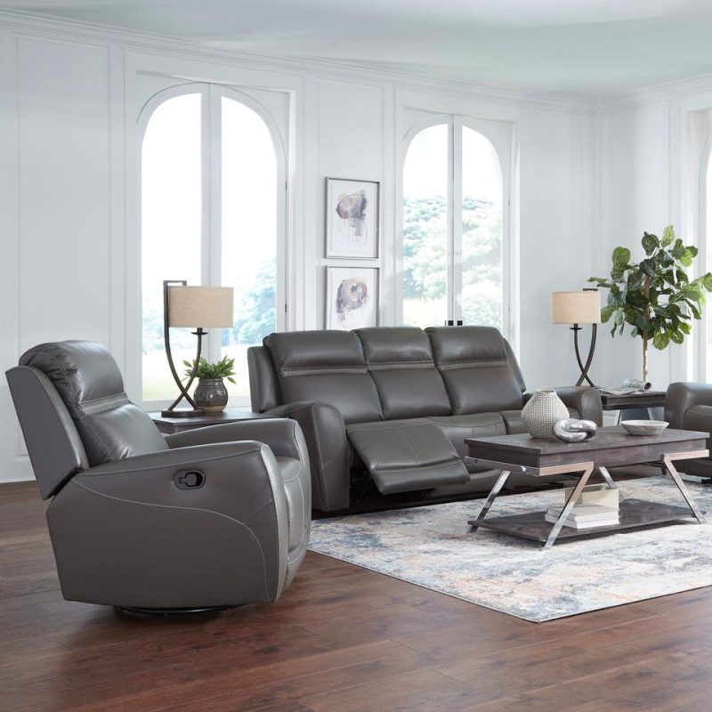 Recliners |  Felix Swivel Recliner Gray Living Room Furniture Gray