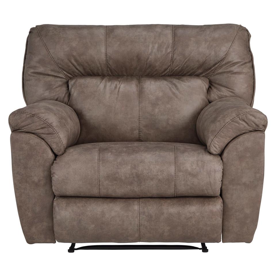 Recliners |  Harrison Coffee Faux Leather Recliner Brown Living Room Furniture Brown