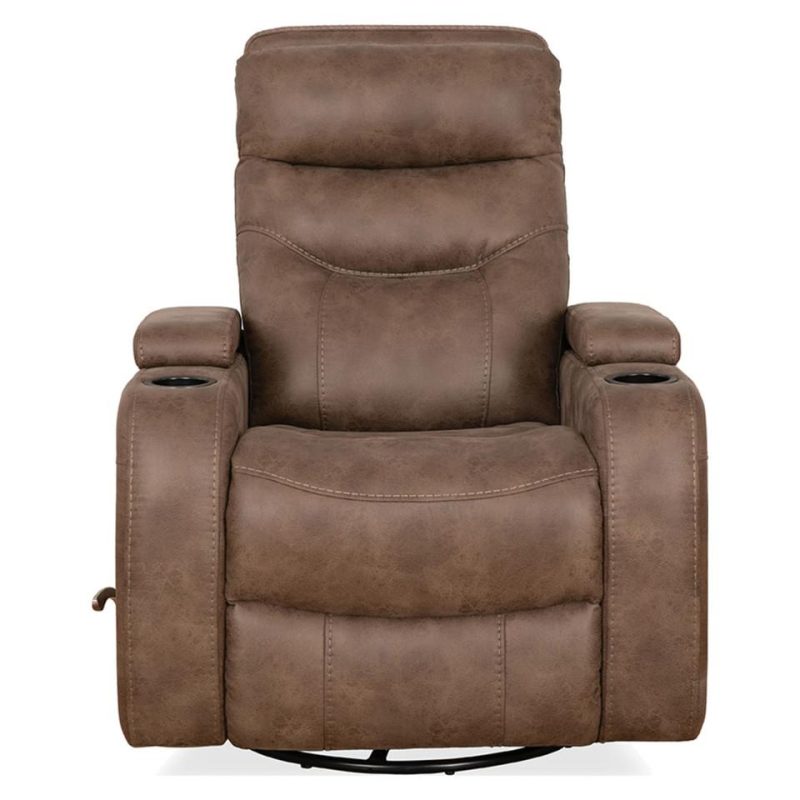 Recliners |  Jupiter Tumbleweed Swivel Glider Recliner Brown Living Room Furniture Brown