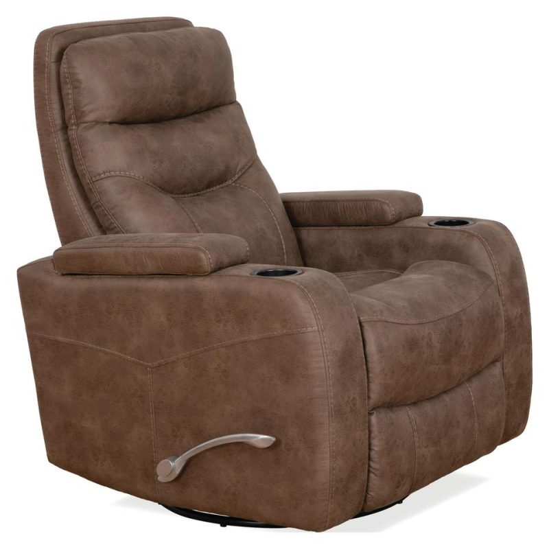 Recliners |  Jupiter Tumbleweed Swivel Glider Recliner Brown Living Room Furniture Brown