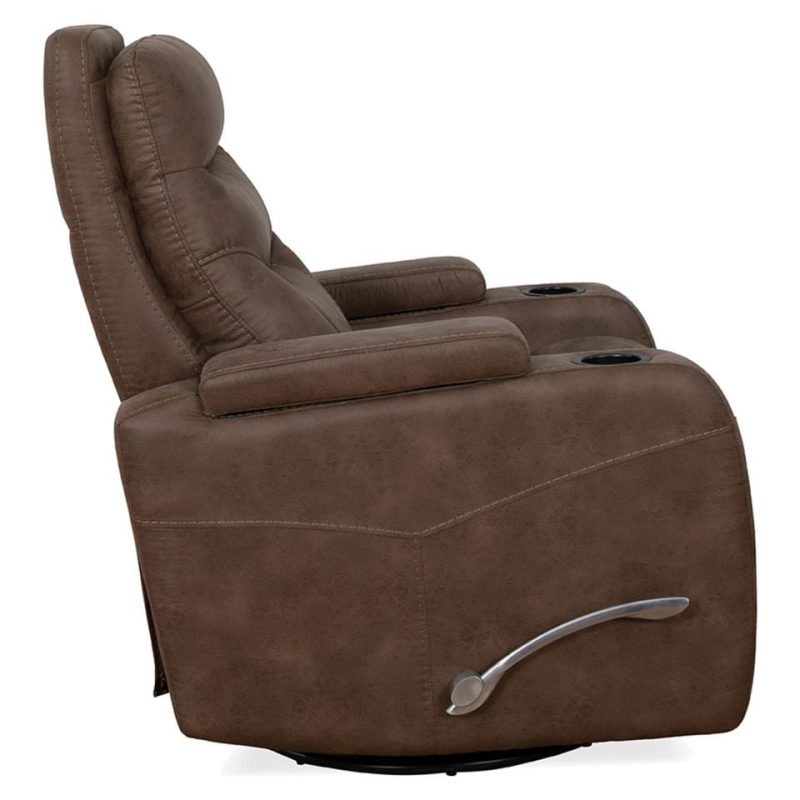 Recliners |  Jupiter Tumbleweed Swivel Glider Recliner Brown Living Room Furniture Brown