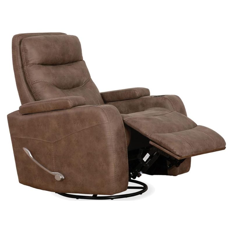 Recliners |  Jupiter Tumbleweed Swivel Glider Recliner Brown Living Room Furniture Brown