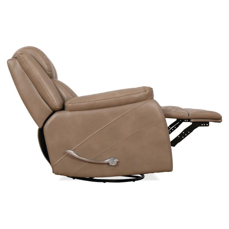 Recliners |  Morgan Mushroom Swivel Glider Recliner Brown Living Room Furniture Brown