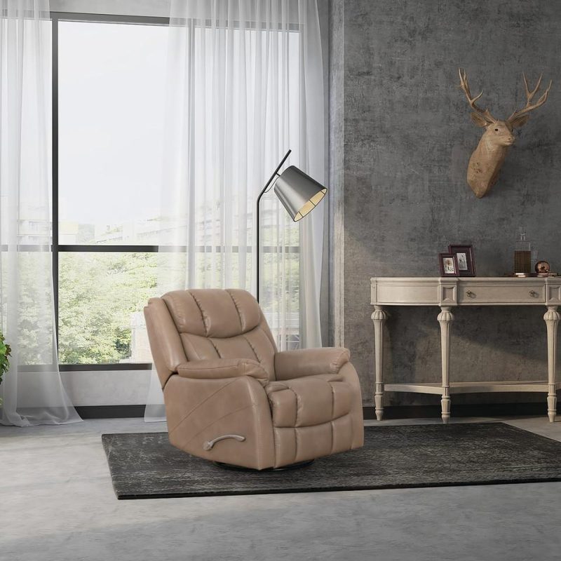 Recliners |  Morgan Mushroom Swivel Glider Recliner Brown Living Room Furniture Brown