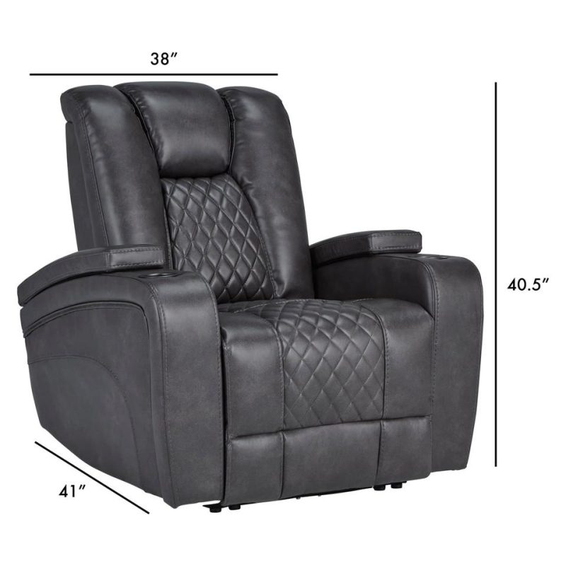 Recliners |  Onyx Glider Recliner Black Living Room Furniture Black