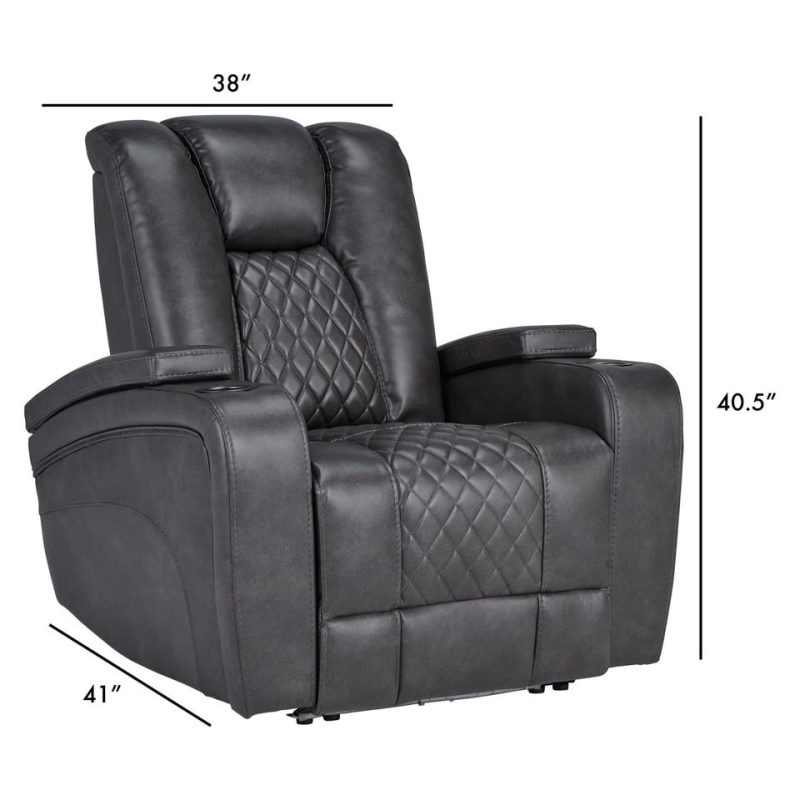 Recliners |  Onyx Power P2 Recliner Black Living Room Furniture Black