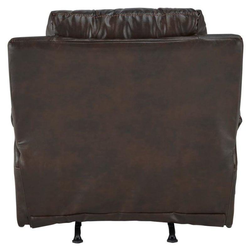 Recliners |  Palmetto Cocoa Leather Rocking Recliner Brown Living Room Furniture Brown