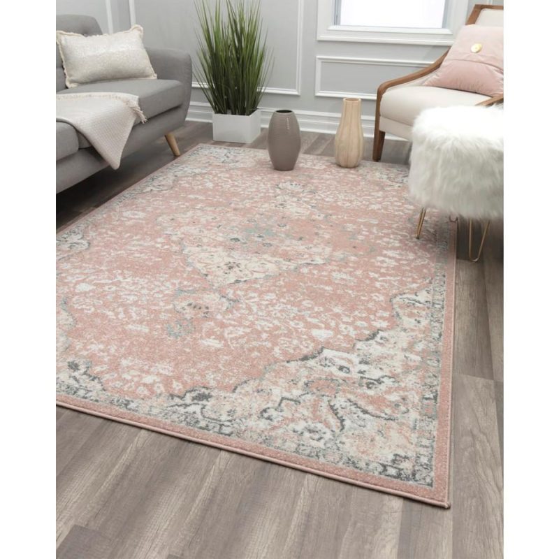 Rugs |  Hailey Pink 5X7 Rug Pink Home Décor Pink