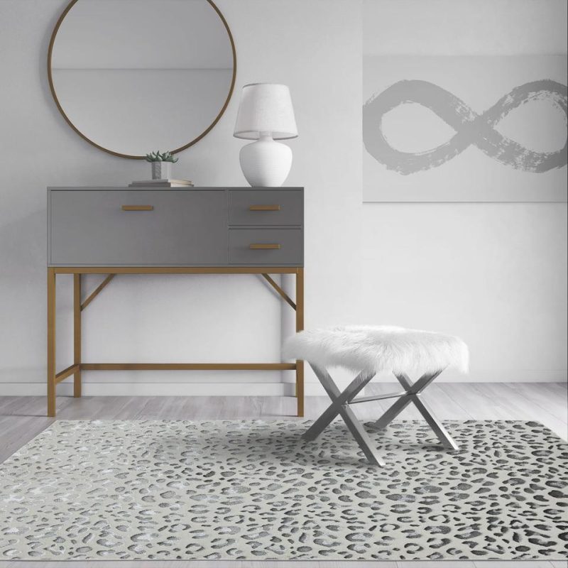 Rugs |  Hazel Leopard 8X10 Rug White Home Décor Rugs