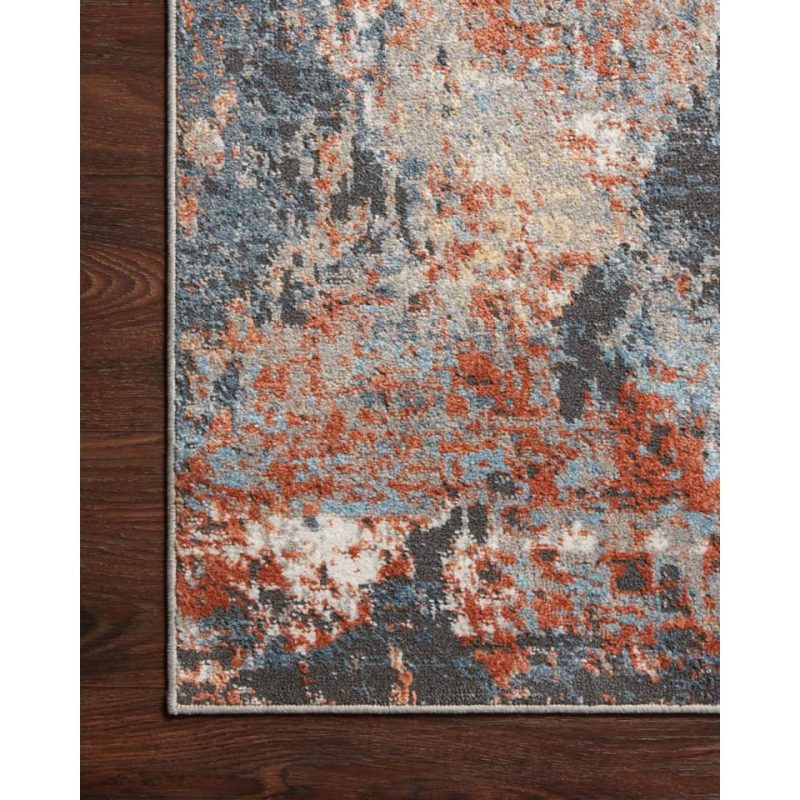 Rugs |  Silver & Apricot 5X7 Maeve Rug Gray Home Décor Gray