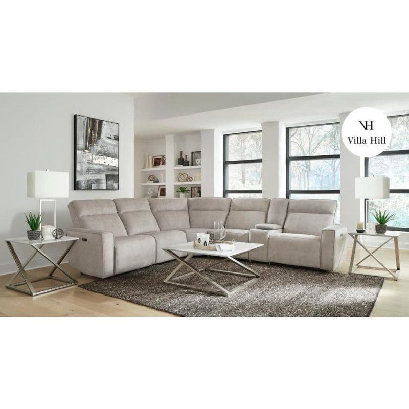 Sectionals |  Bedford Park 6-Piece Reclining Sectional White Living Room Furniture Living Room Sets