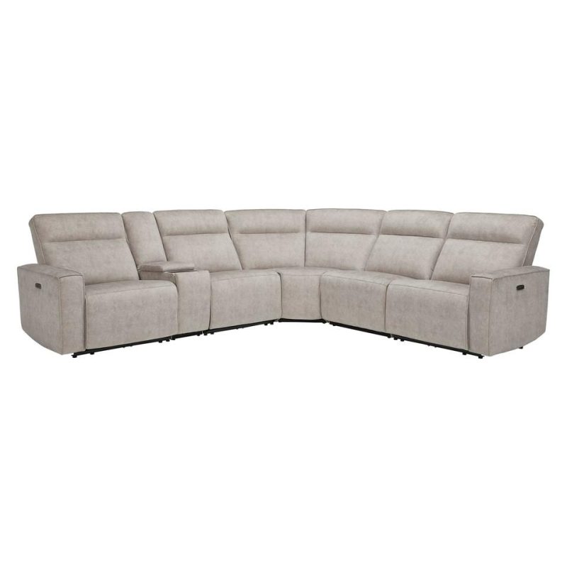 Sectionals |  Bedford Park 6-Piece Reclining Sectional White Living Room Furniture Living Room Sets